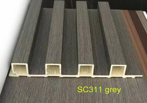 wpc wall panel,4 strips grey
