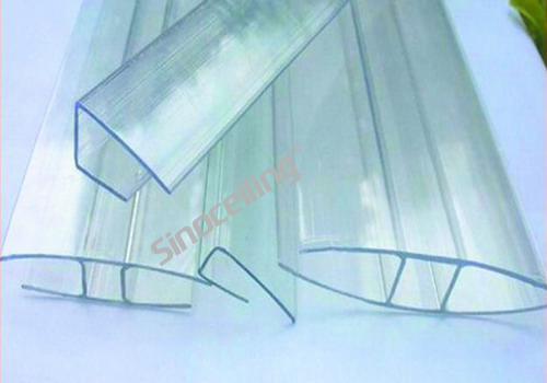 U & H profile for Polycarbonate sheets