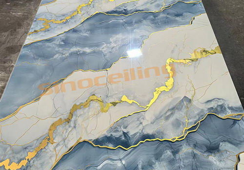 UV marble wall panel,golden texture