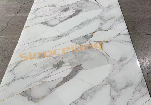 PVC marble panel, glossy stone texture